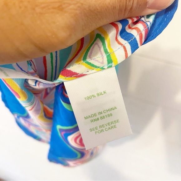 Lily Pulitzer | Rohan 100% Silk Tank Top in Shorely Blue Size Small - Picture 7 of 9